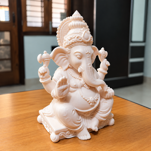 3D Printed Lord Ganesha Idol – Decorative & Spiritual Home Decor