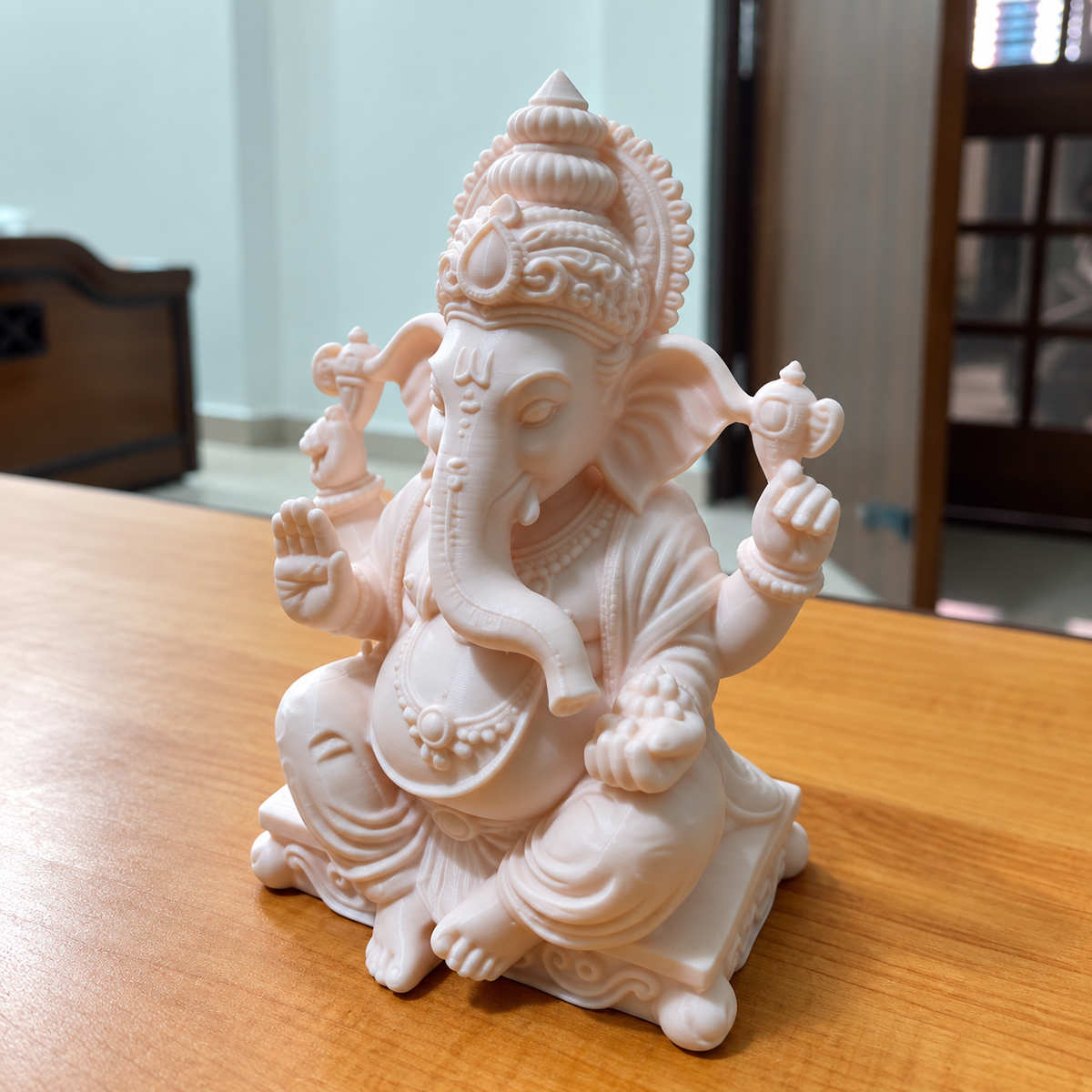 3D Printed Lord Ganesha Idol – Decorative & Spiritual Home Decor