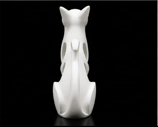 3D Printed Modern Cat Sculpture – 15 cm | Minimalist Home Decor