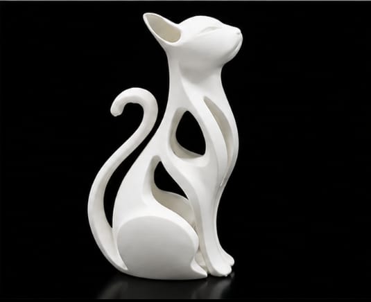3D Printed Modern Cat Sculpture – 15 cm | Minimalist Home Decor