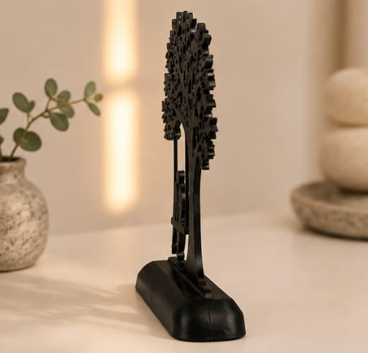 3D Printed Couple Swing Under Tree Decor – 20 cm | Romantic Table Decor