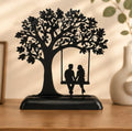 3D Printed Couple Swing Under Tree Decor – 20 cm | Romantic Table Decor